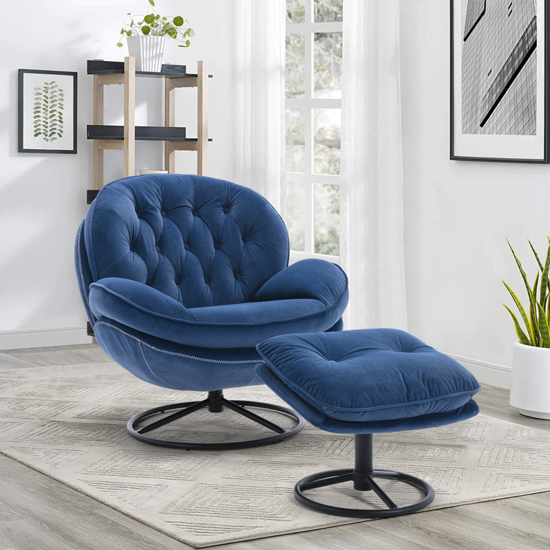 Blue spinning chair online